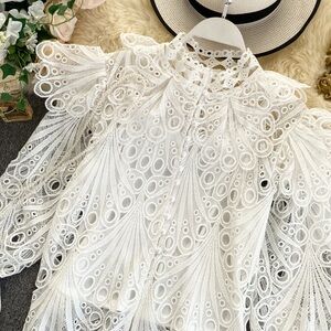 Elegant White Lace Blouse